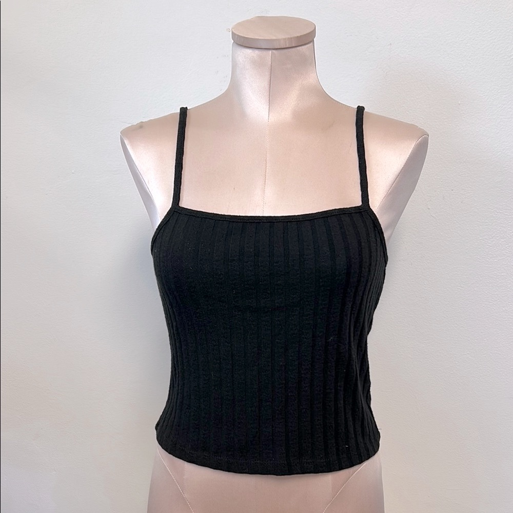 Cotton On NWT Renee Ribbed Camisole Women’s Size L Black Stretch Tank Top